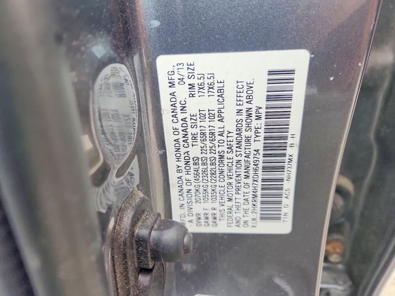 2013 HONDA CR-V EXL photo 24