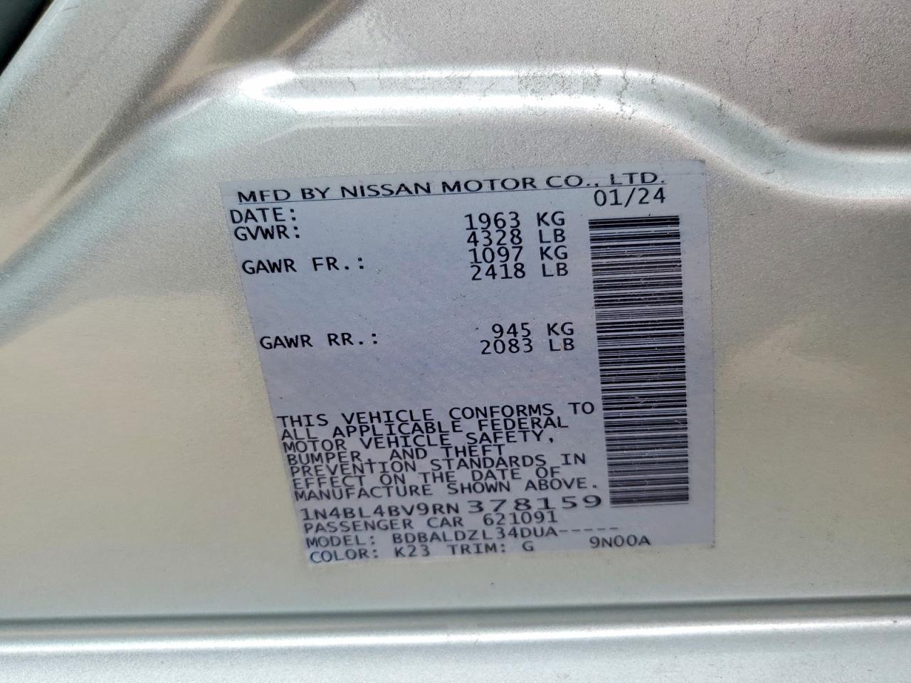 2024 NISSAN ALTIMA 2.5 S photo 25