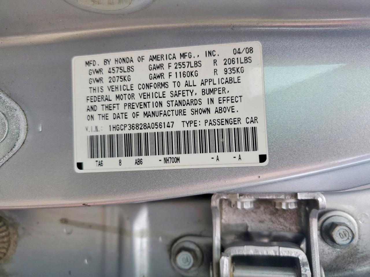 2008 HONDA ACCORD EXL photo 23