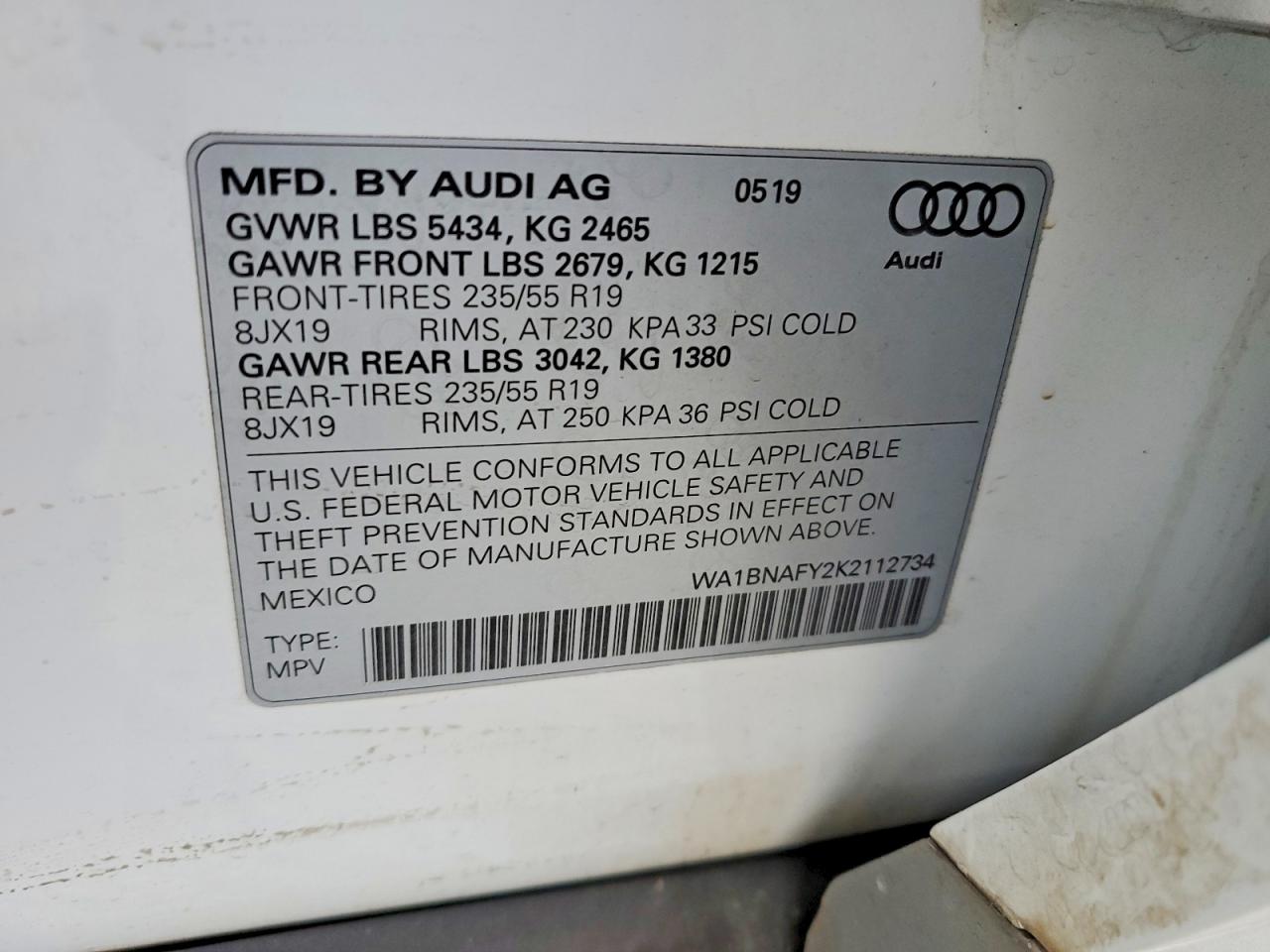 2019 AUDI Q5 PREMIUM PLUS photo 13