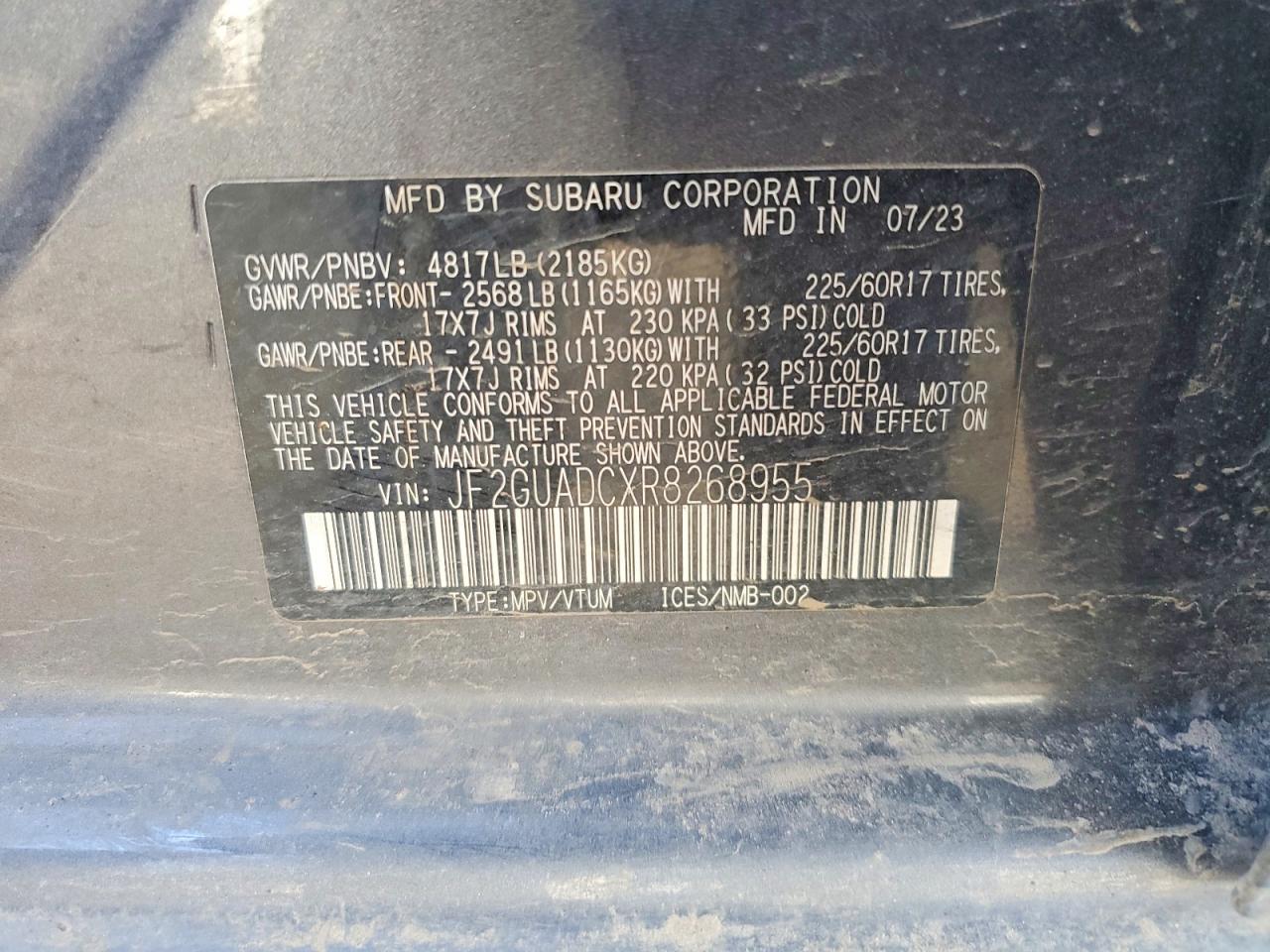 2024 SUBARU CROSSTREK PREMIUM photo 12
