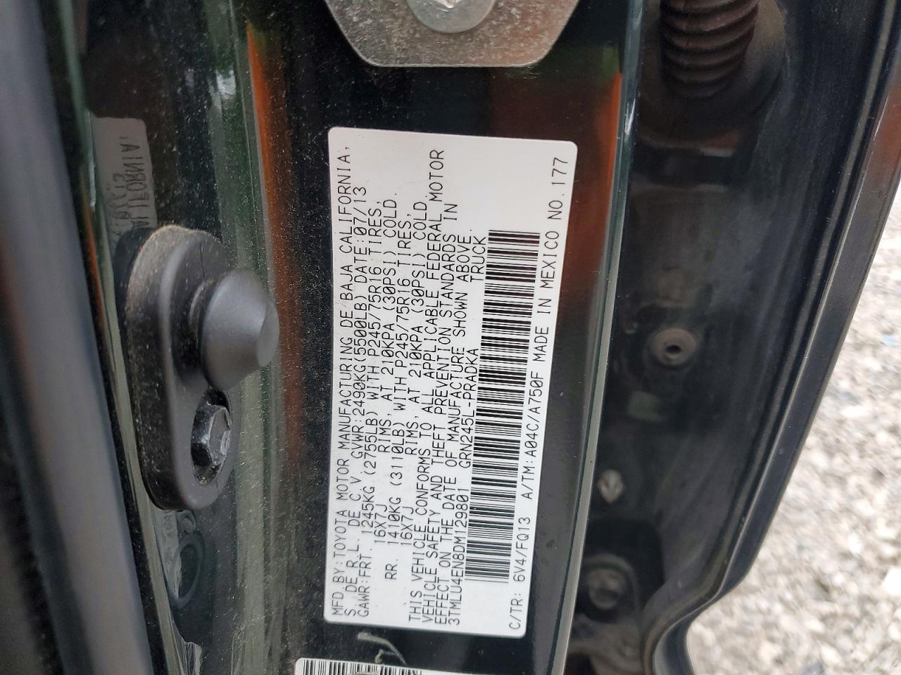 2013 TOYOTA TACOMA V6 photo 12