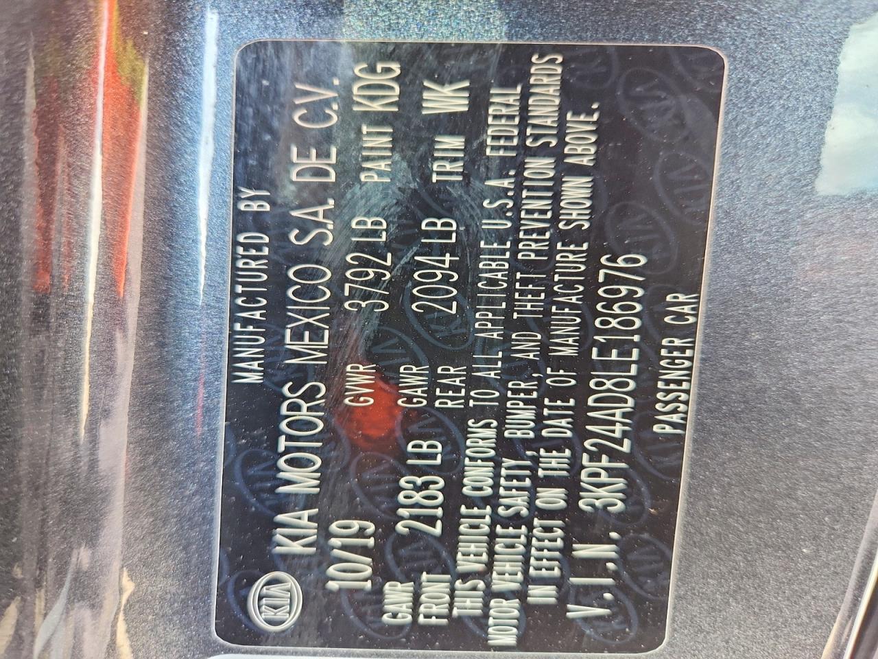 2020 KIA FORTE LXS photo 34