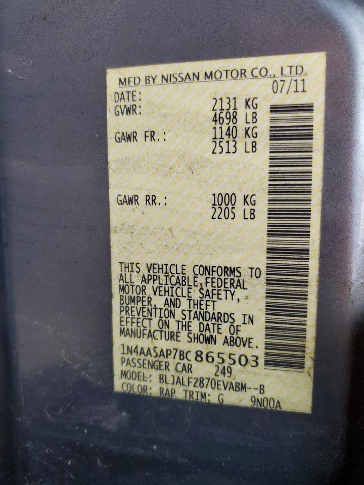2011 NISSAN MAXIMA 3.5 S photo 13