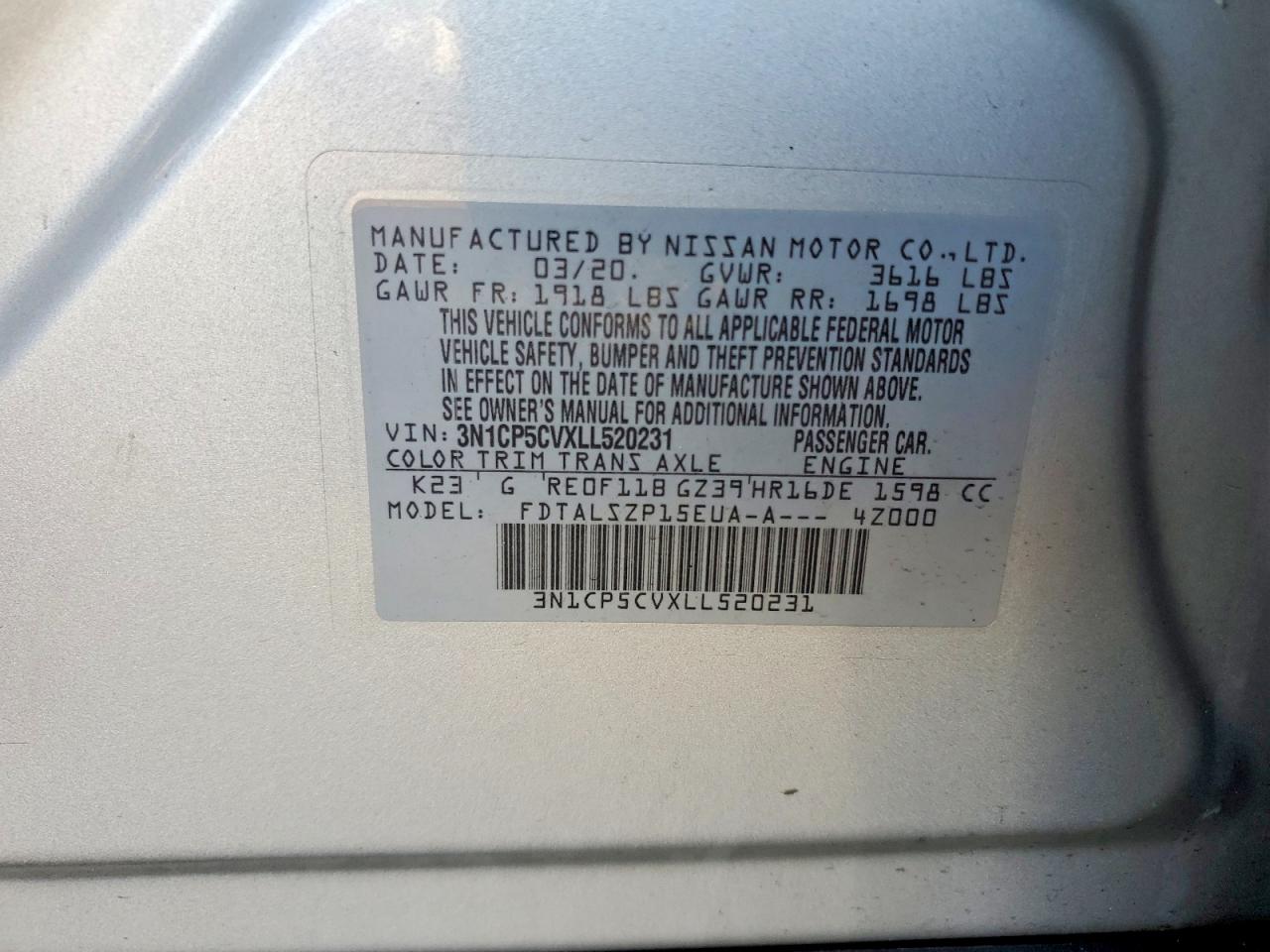 2020 NISSAN KICKS SV photo 23