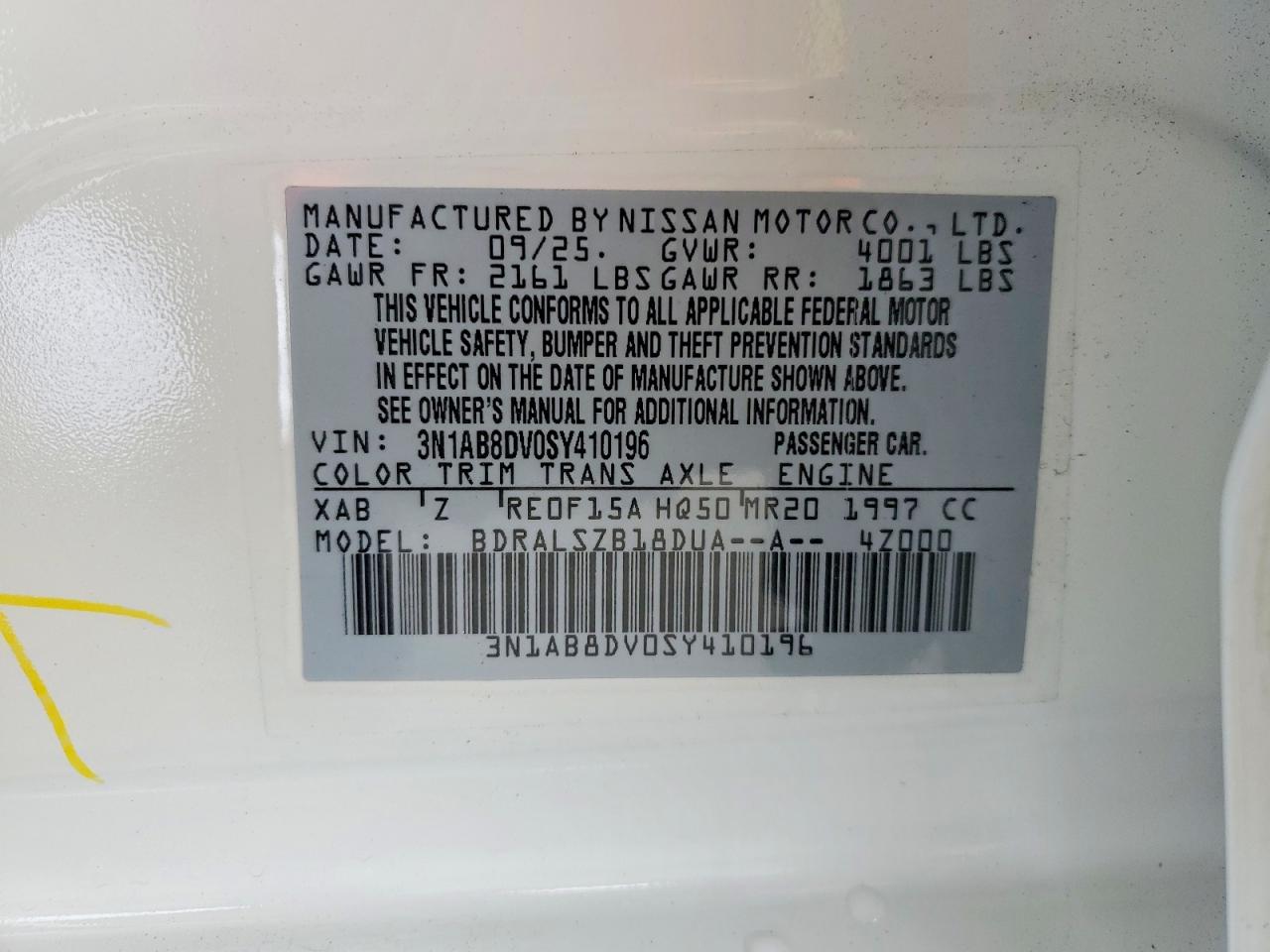 2025 NISSAN SENTRA SR photo 12