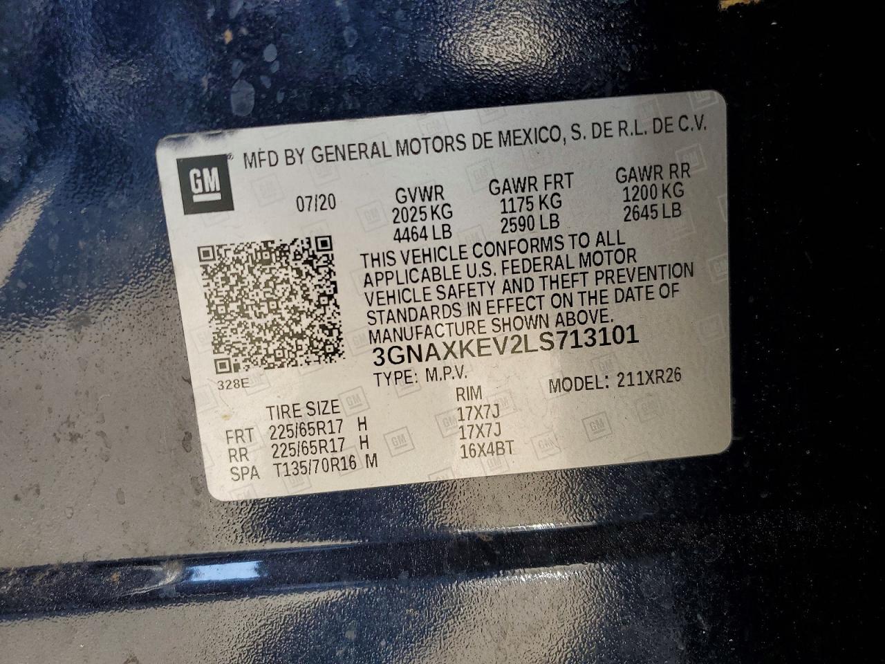 2020 CHEVROLET EQUINOX LT photo 13