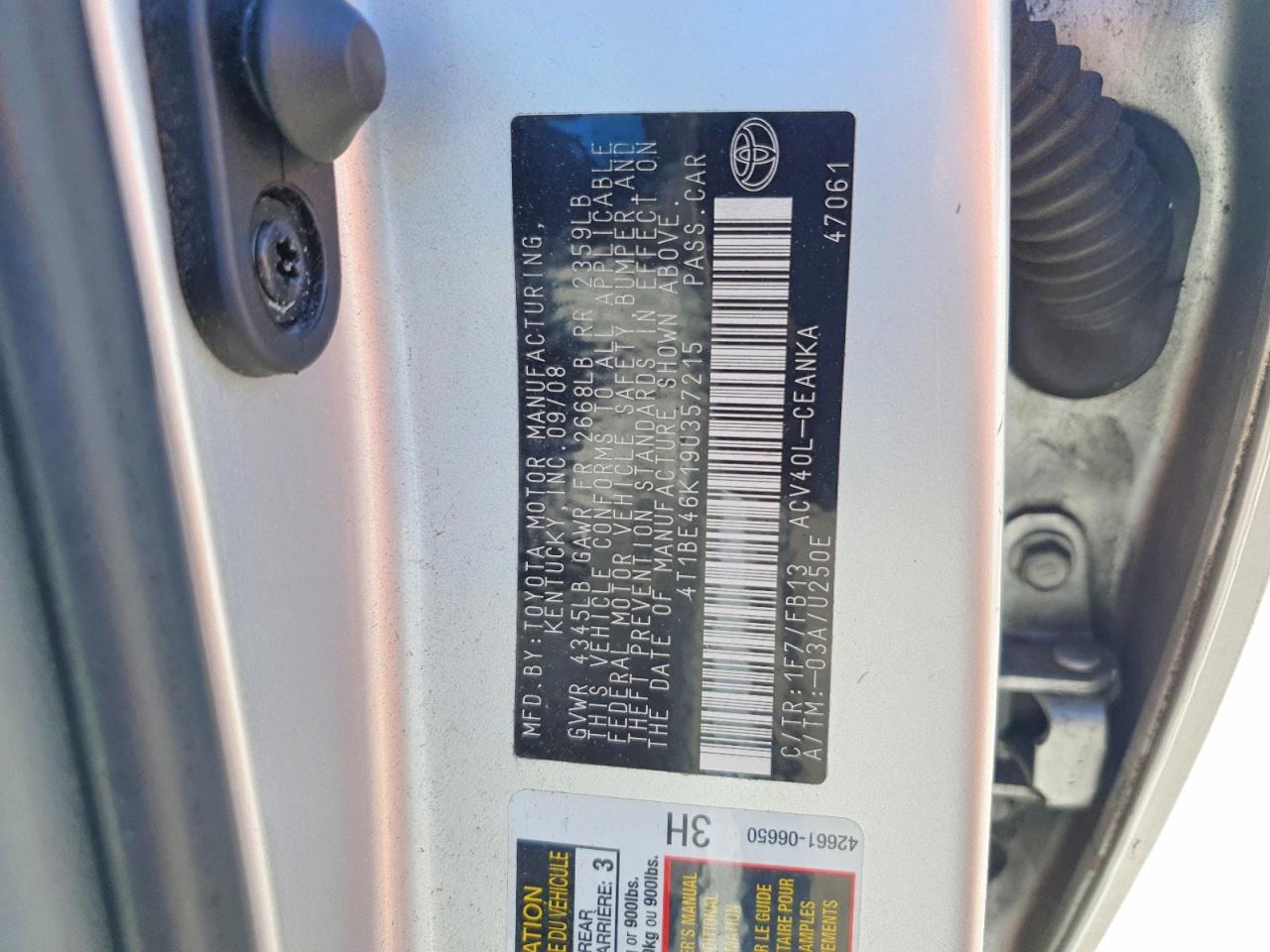 2009 TOYOTA CAMRY LE photo 23