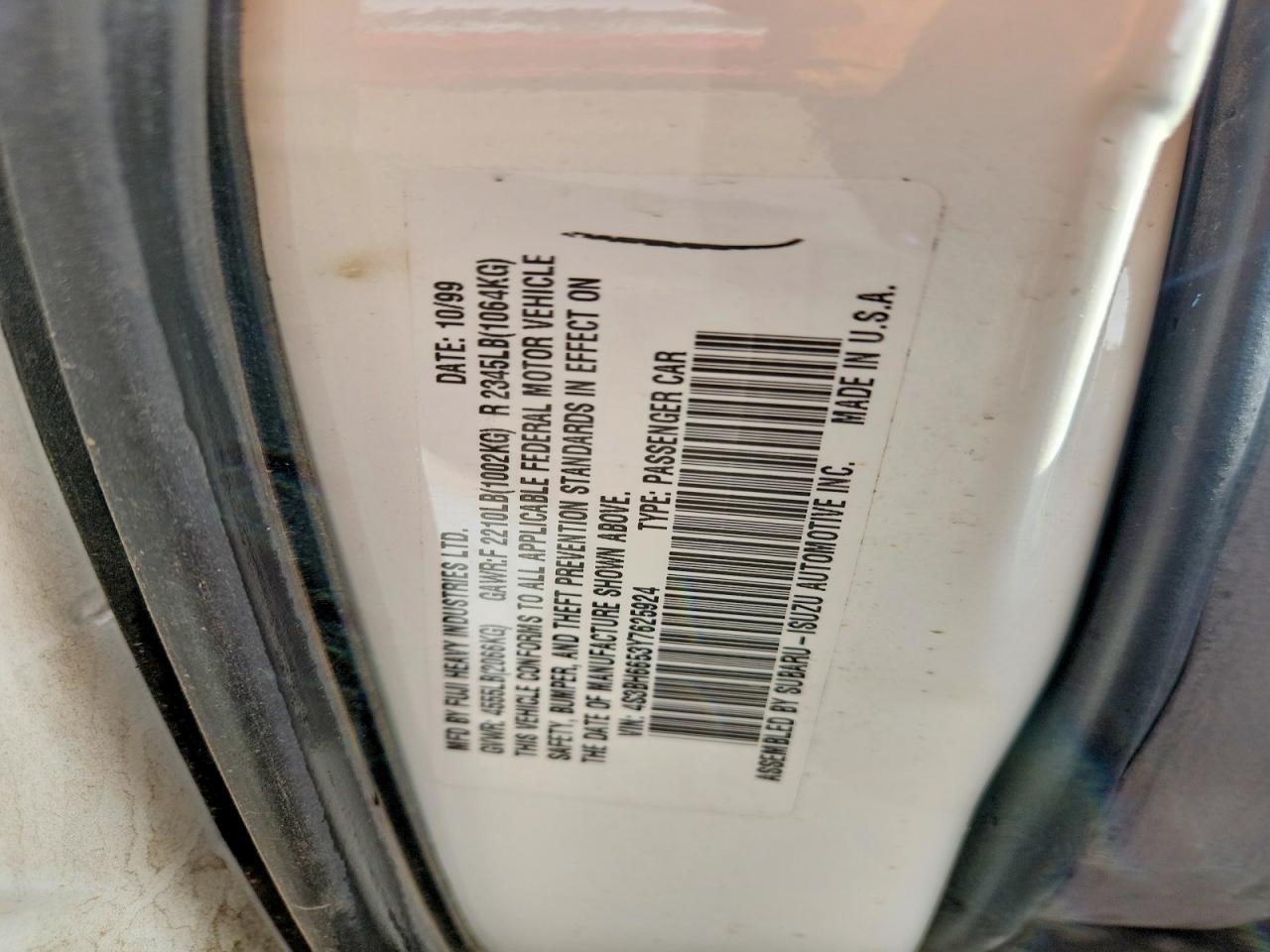 2000 SUBARU LEGACY OUTBACK photo 25
