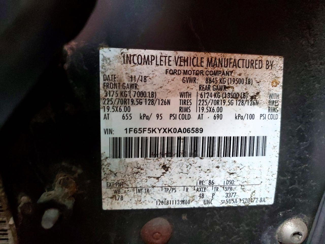 2019 FORD F59 photo 37