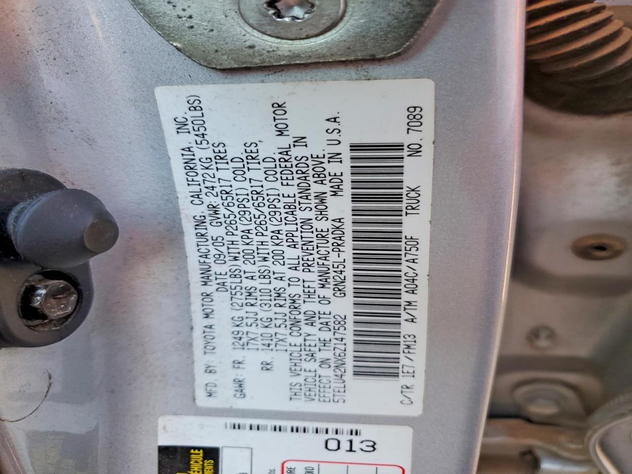 2006 TOYOTA TACOMA V6 photo 12