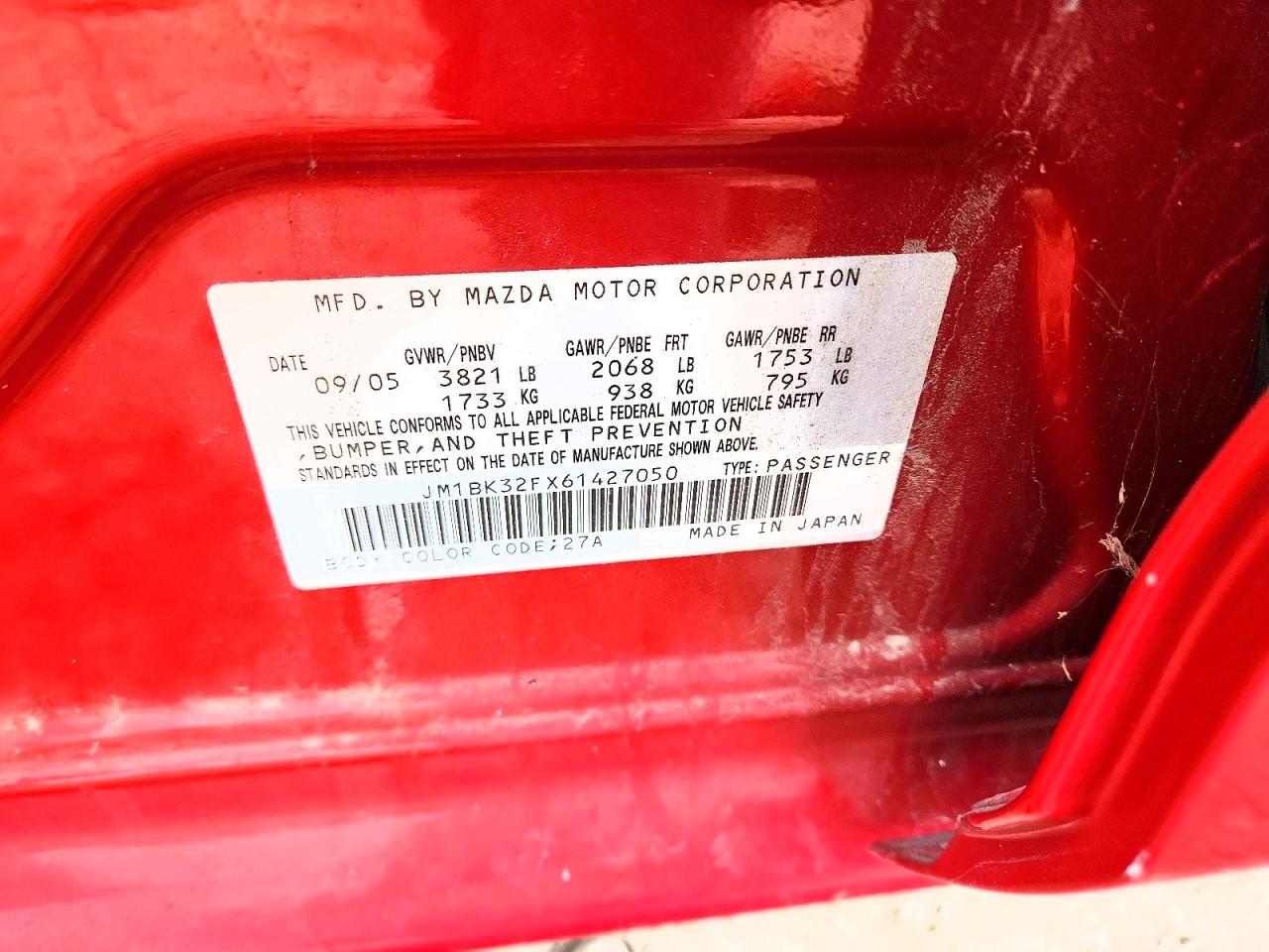 2006 MAZDA 3 I photo 25