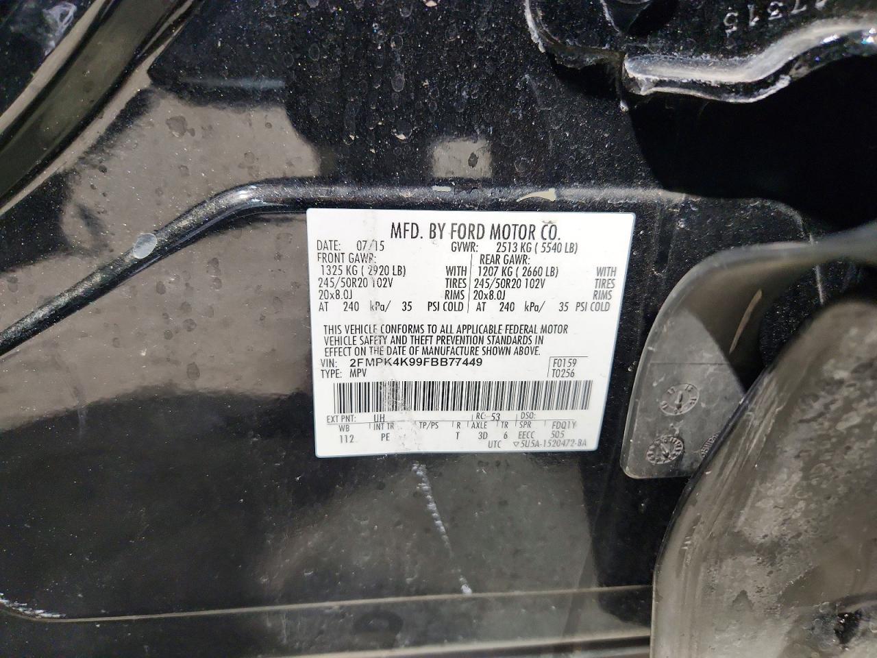 2015 FORD EDGE TITANIUM photo 13
