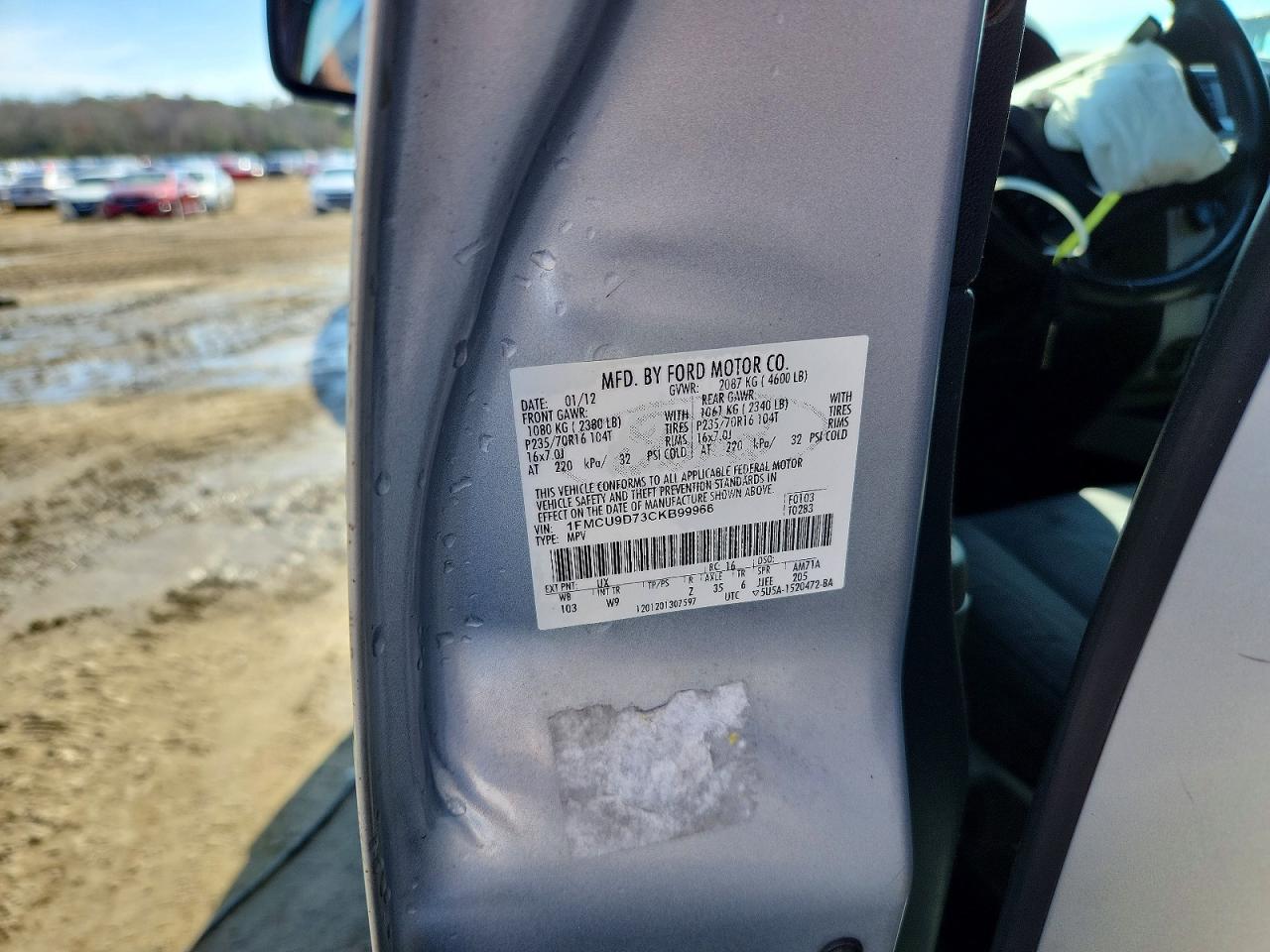 2012 FORD ESCAPE XLT photo 37