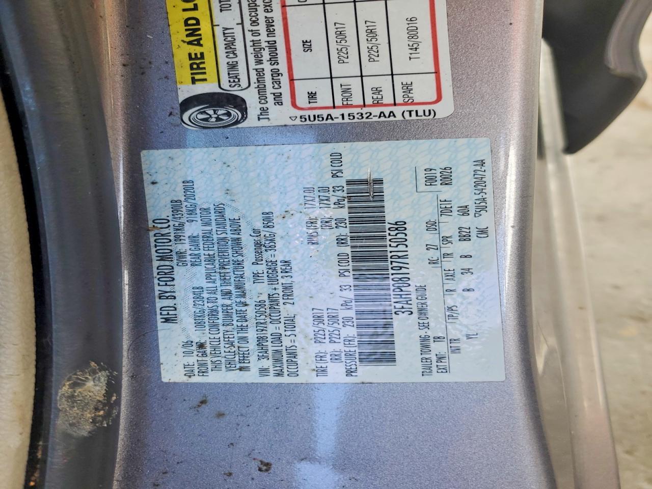 2007 FORD FUSION SEL photo 23