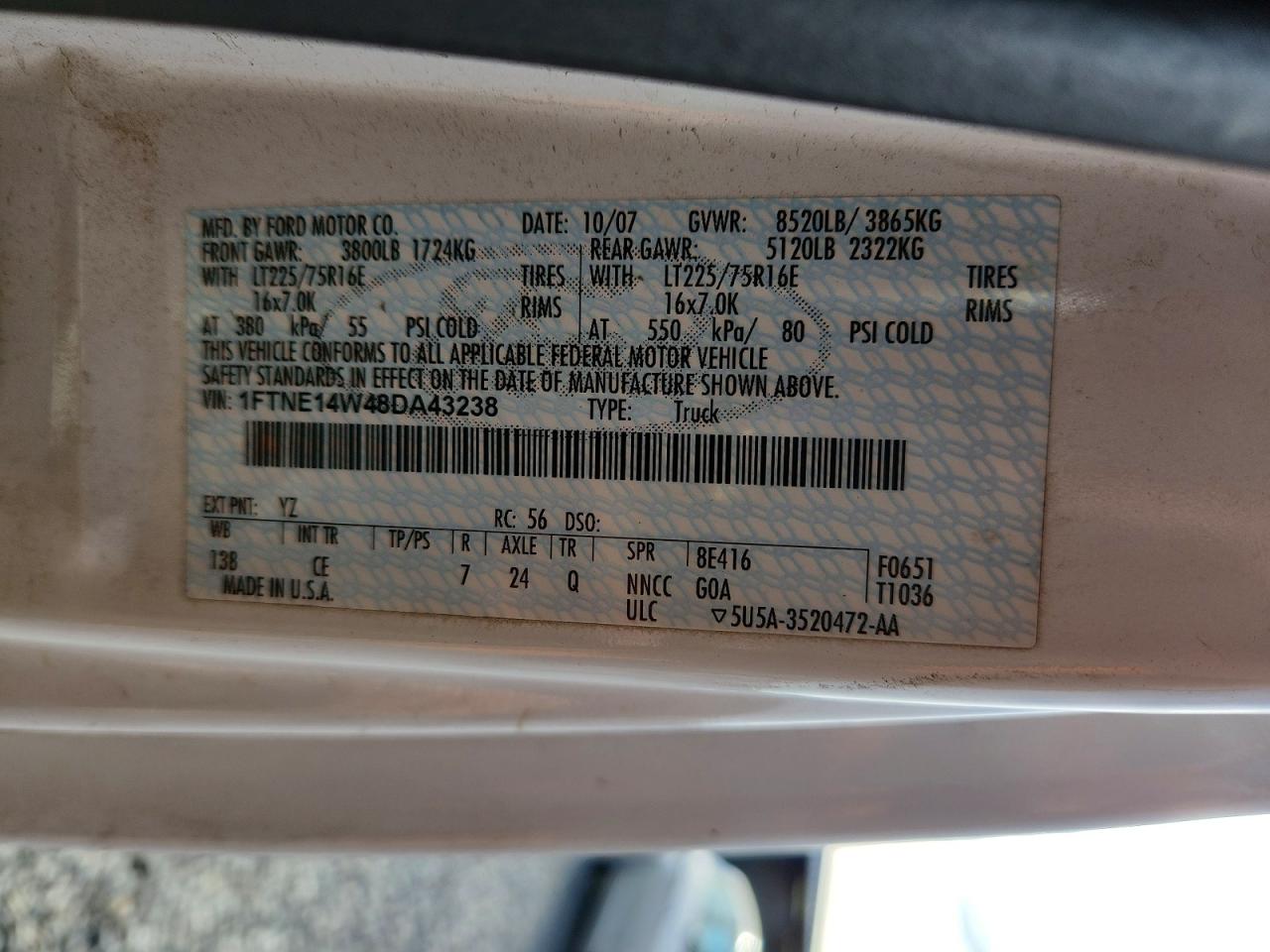 2008 FORD ECONOLINE E150 VAN photo 13