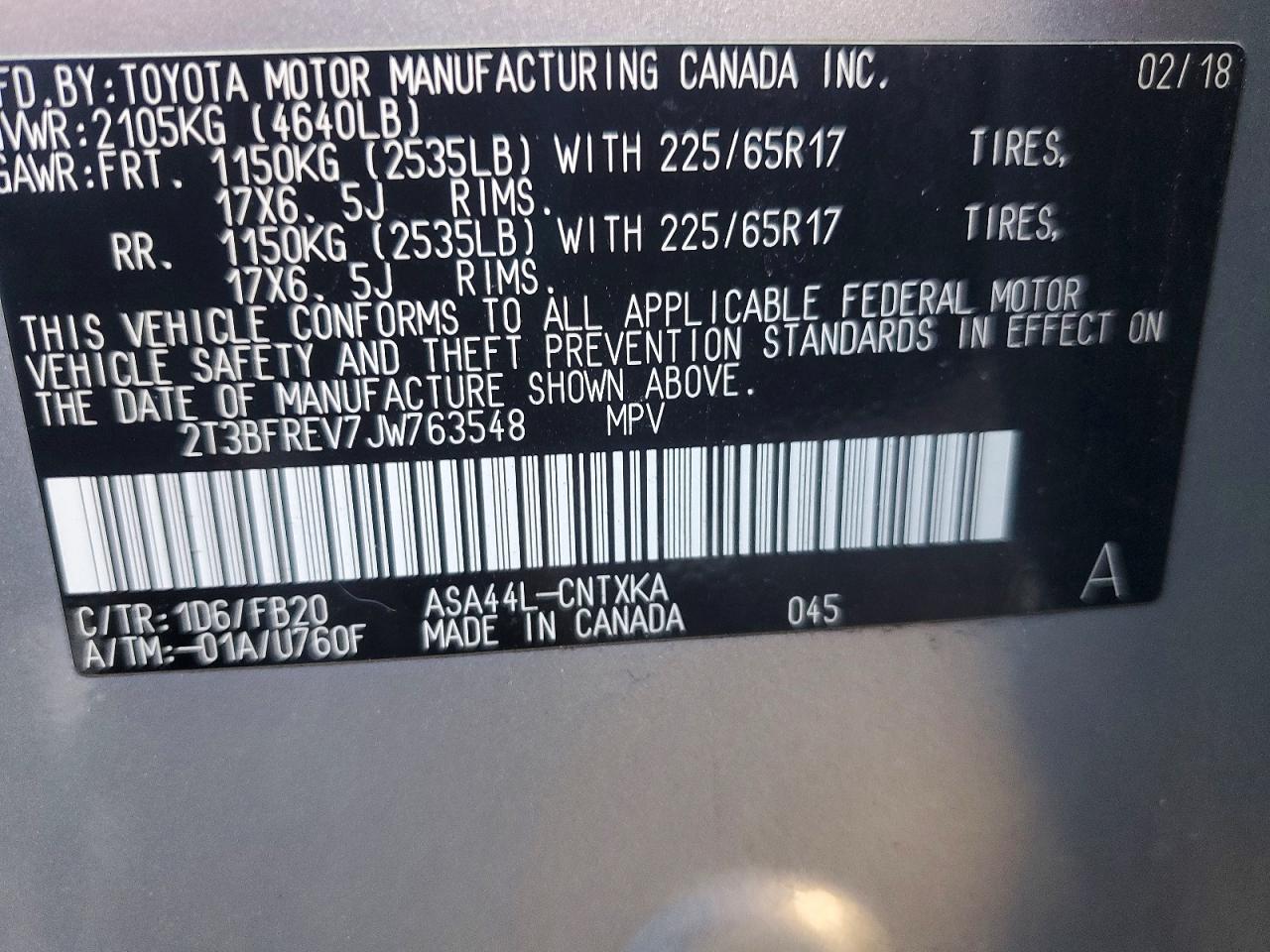 2018 TOYOTA RAV4 LE photo 13