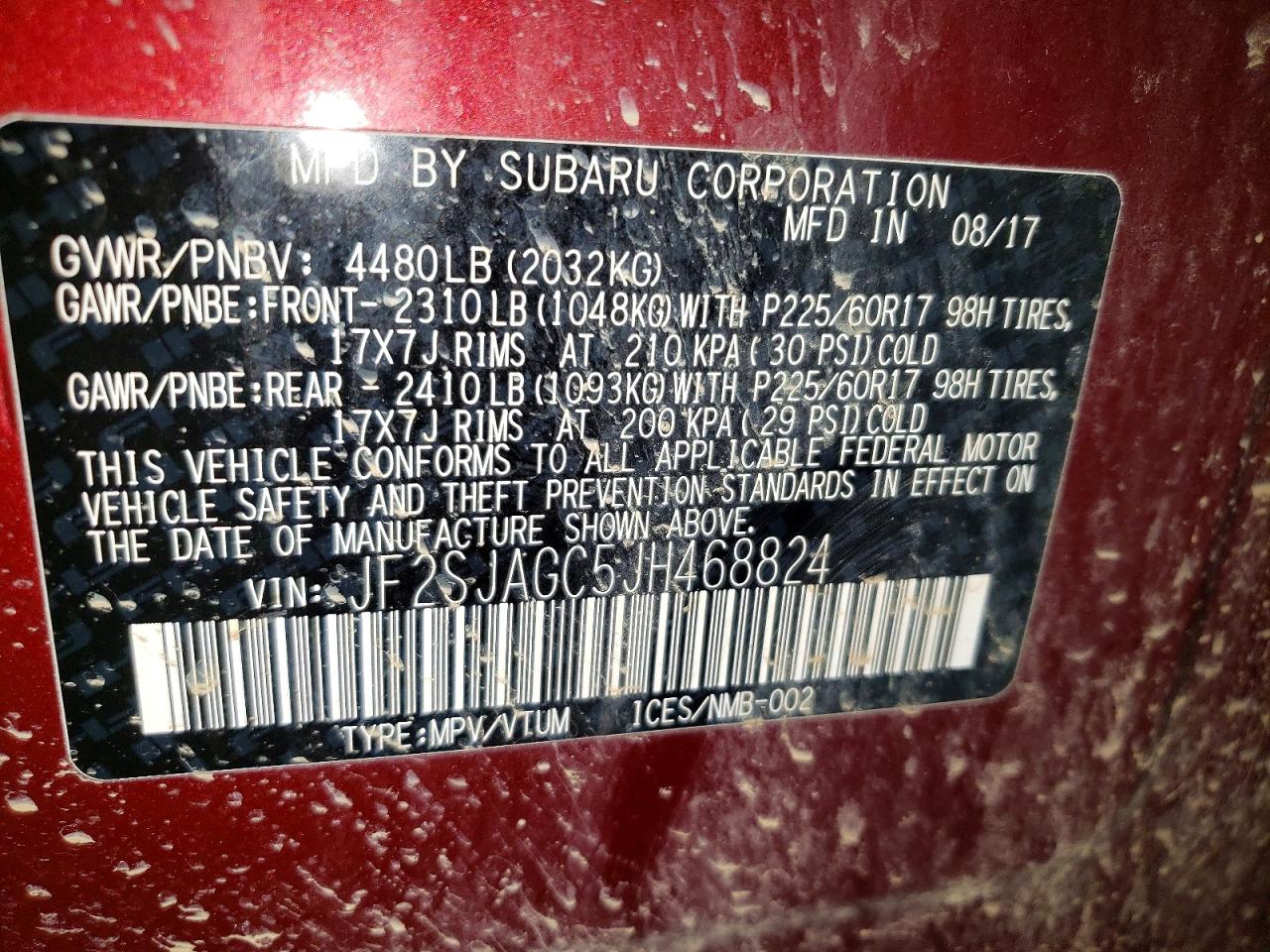 2018 SUBARU FORESTER 2.5I PREMIUM photo 25