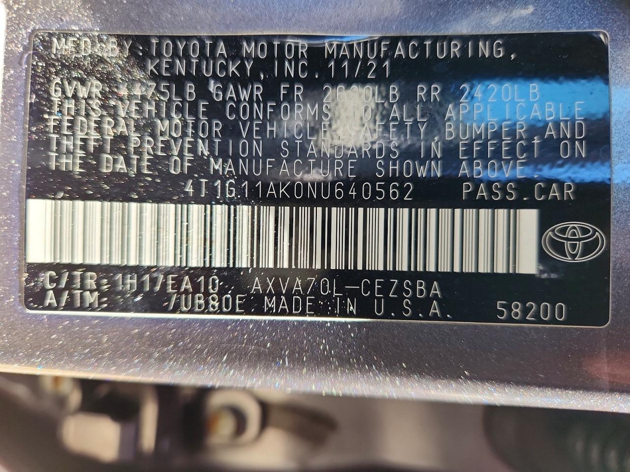 2022 TOYOTA CAMRY SE photo 34