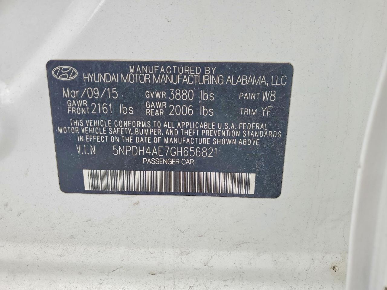 2016 HYUNDAI ELANTRA SE photo 23