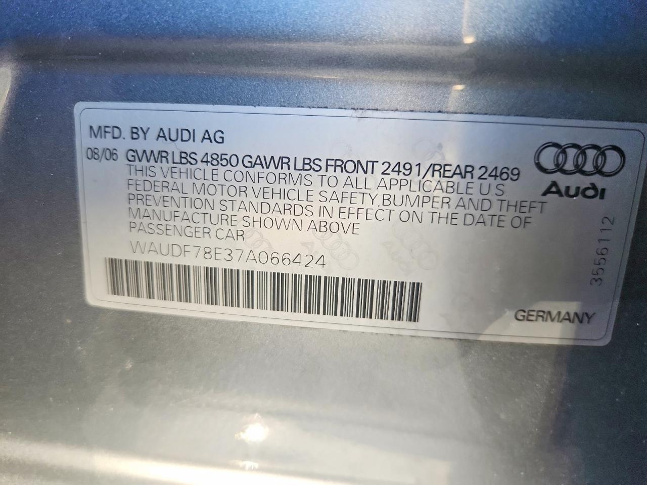 2007 AUDI A4 2.0T QUATTRO photo 12