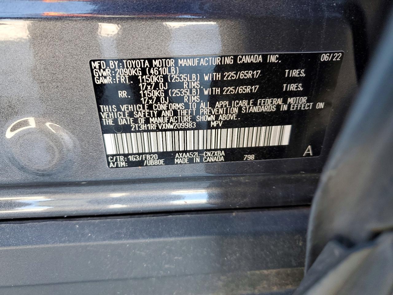 2022 TOYOTA RAV4 LE photo 14