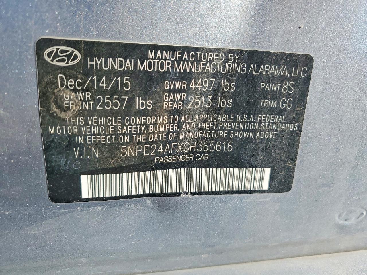 2016 HYUNDAI SONATA SE photo 25