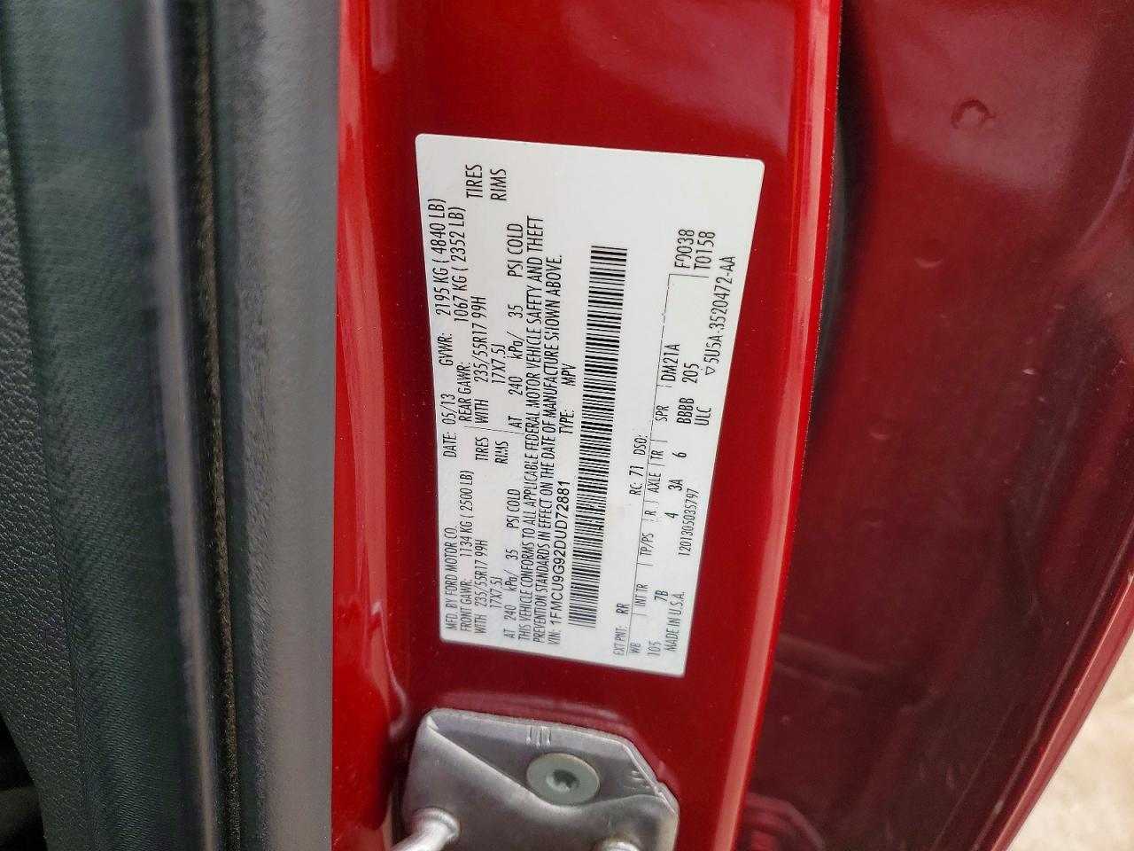 2013 FORD ESCAPE SE photo 25