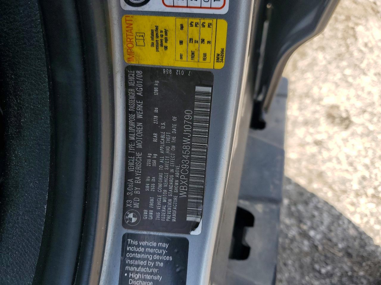 2008 BMW X3 3.0SI photo 14