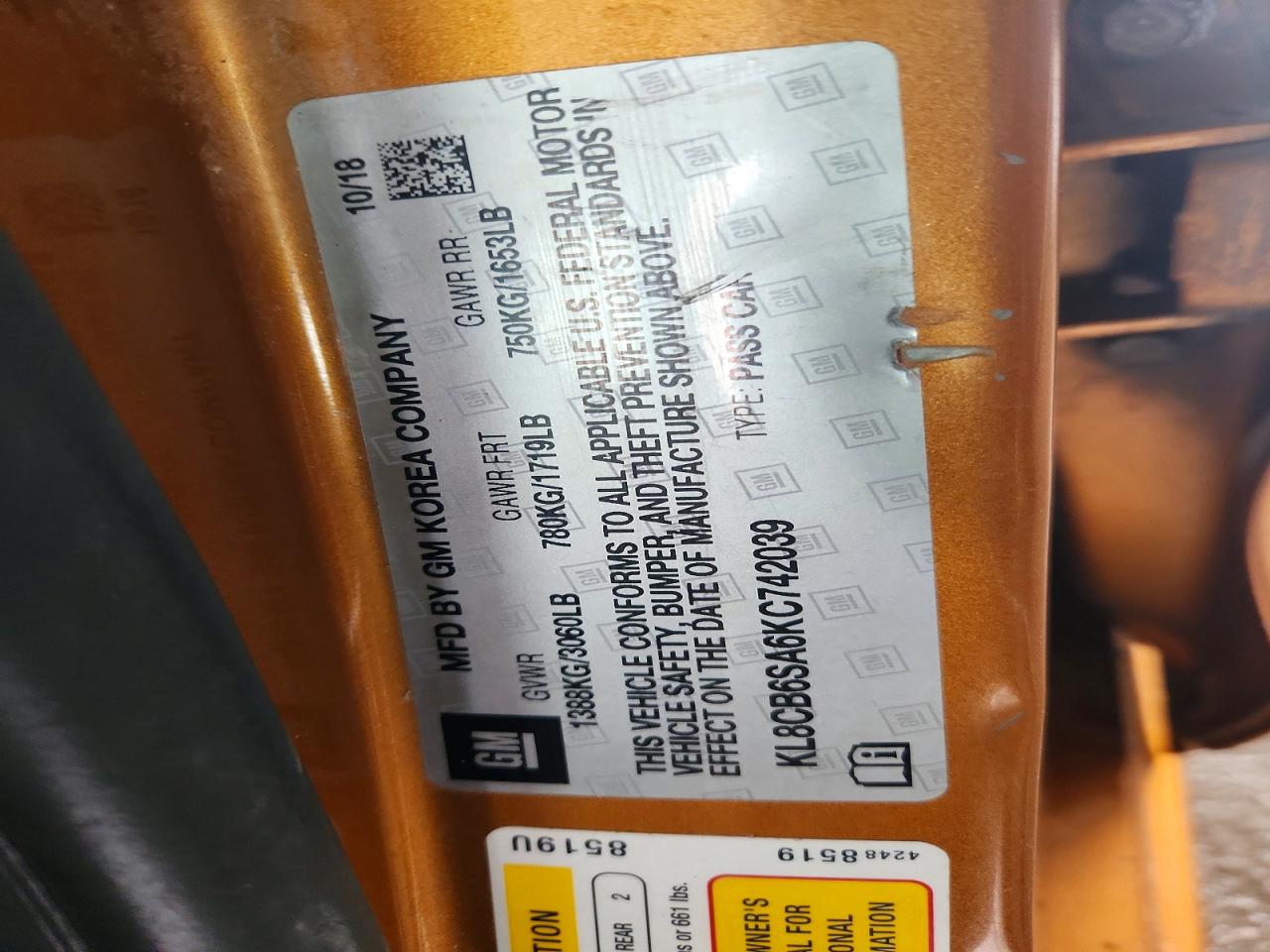 2019 CHEVROLET SPARK LS photo 37