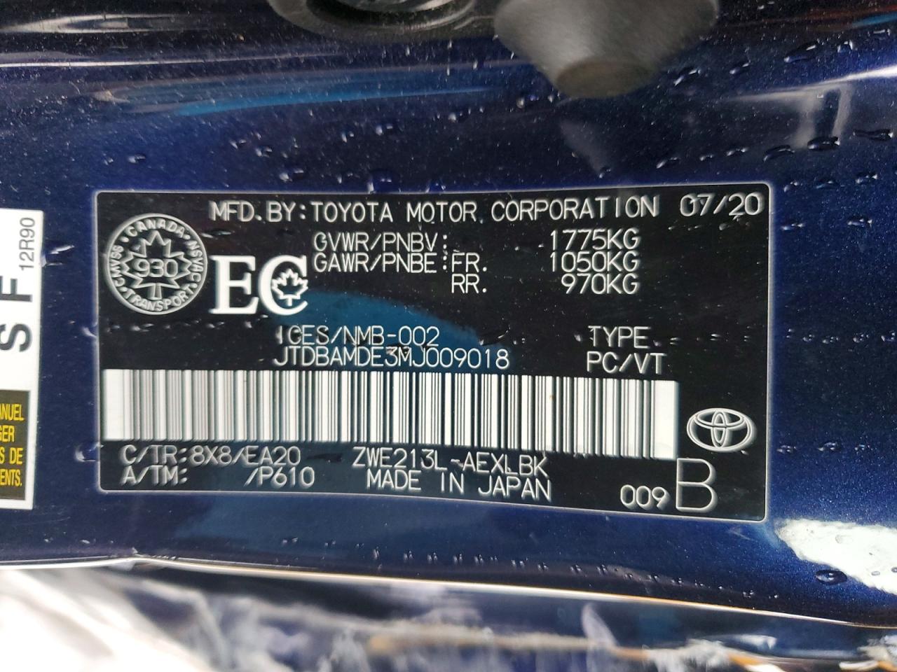 2021 TOYOTA COROLLA photo 23