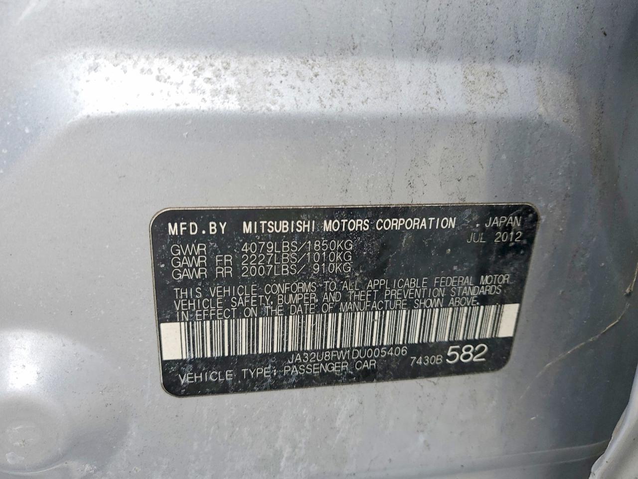 2013 MITSUBISHI LANCER GT photo 12