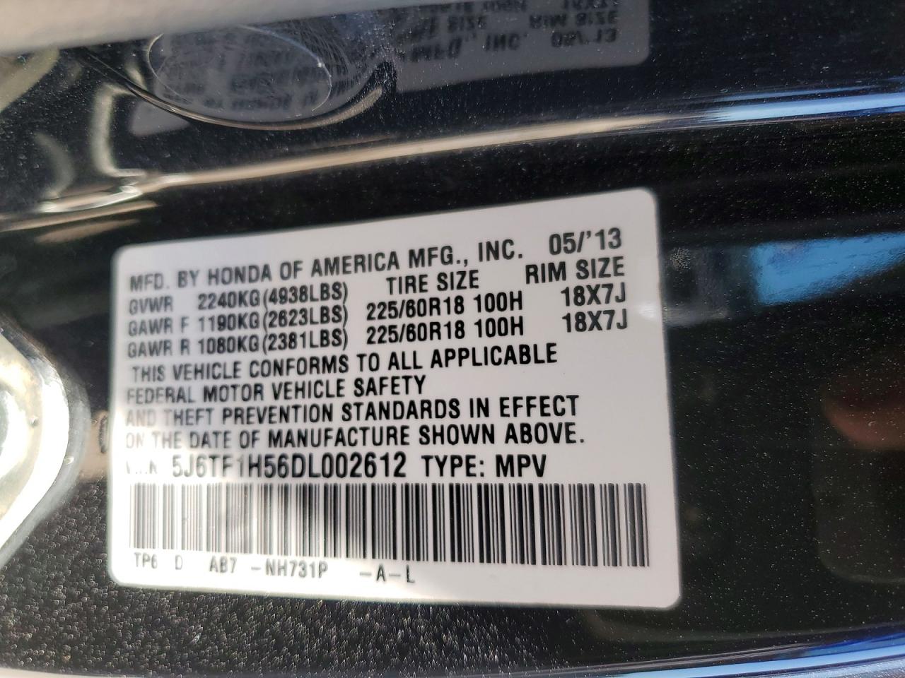 2013 HONDA CROSSTOUR EXL photo 12