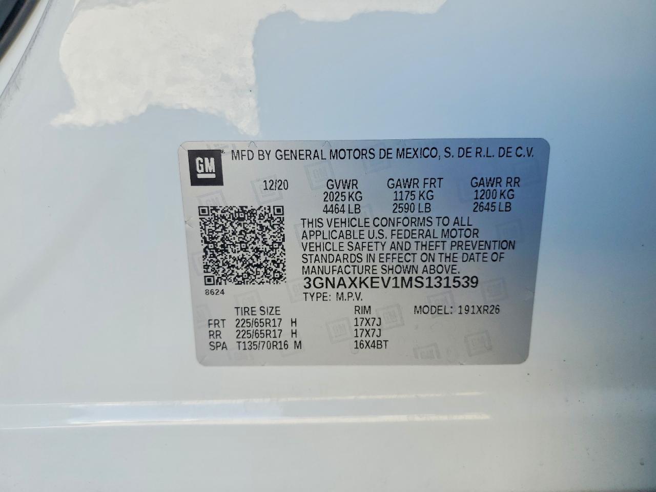 2021 CHEVROLET EQUINOX LT photo 25