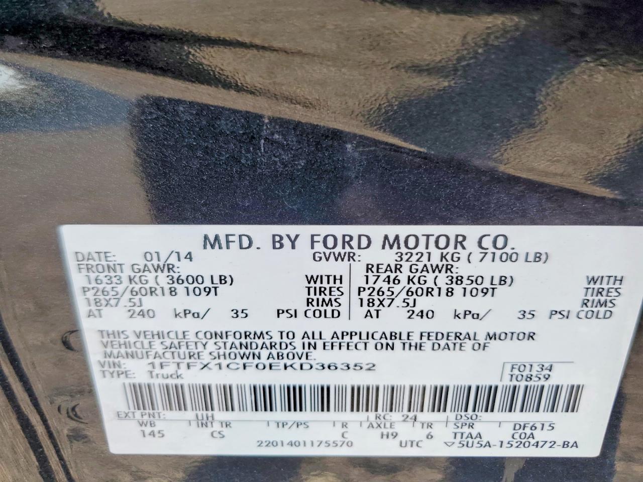 2014 FORD F150 SUPER CAB photo 12