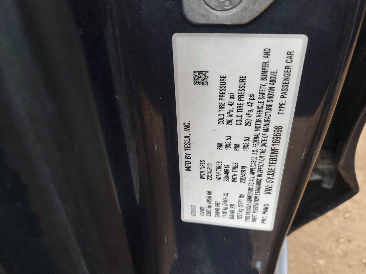 2022 TESLA MODEL 3 photo 37