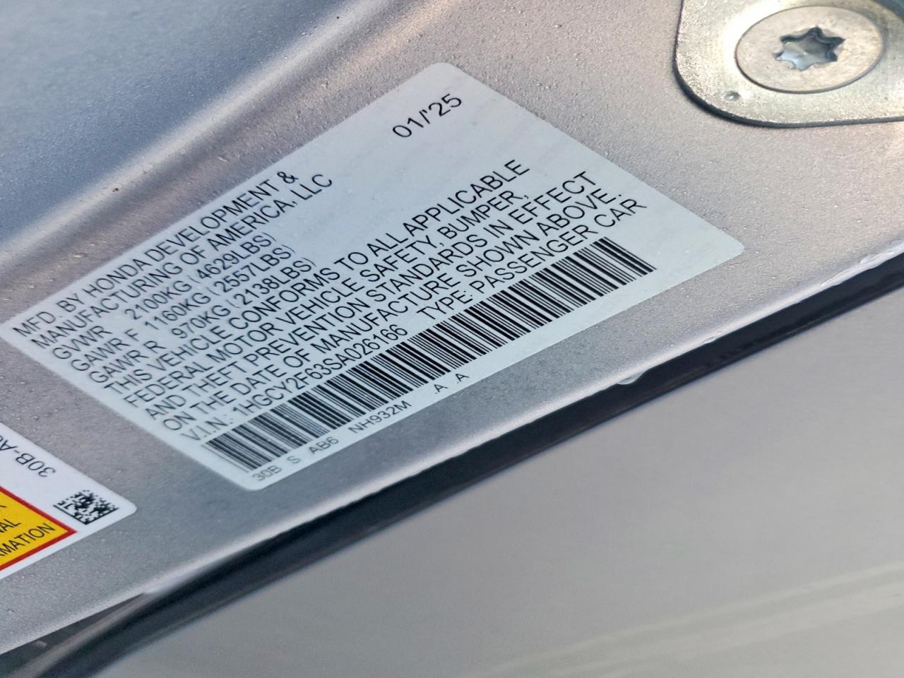 2025 HONDA ACCORD HYBRID EXL photo 23