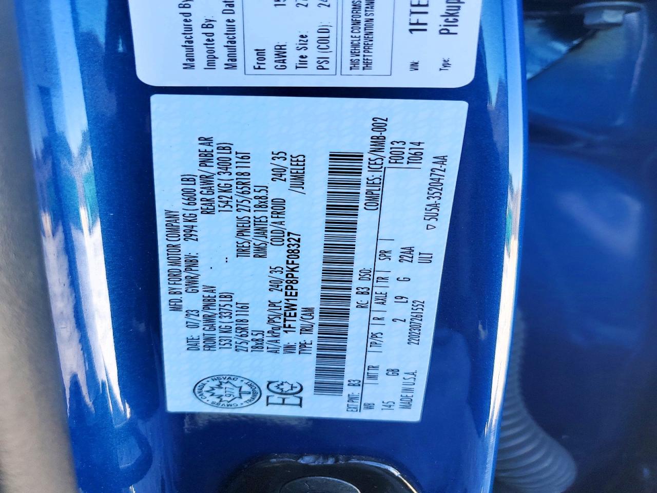 2023 FORD F150 SUPERCREW photo 23