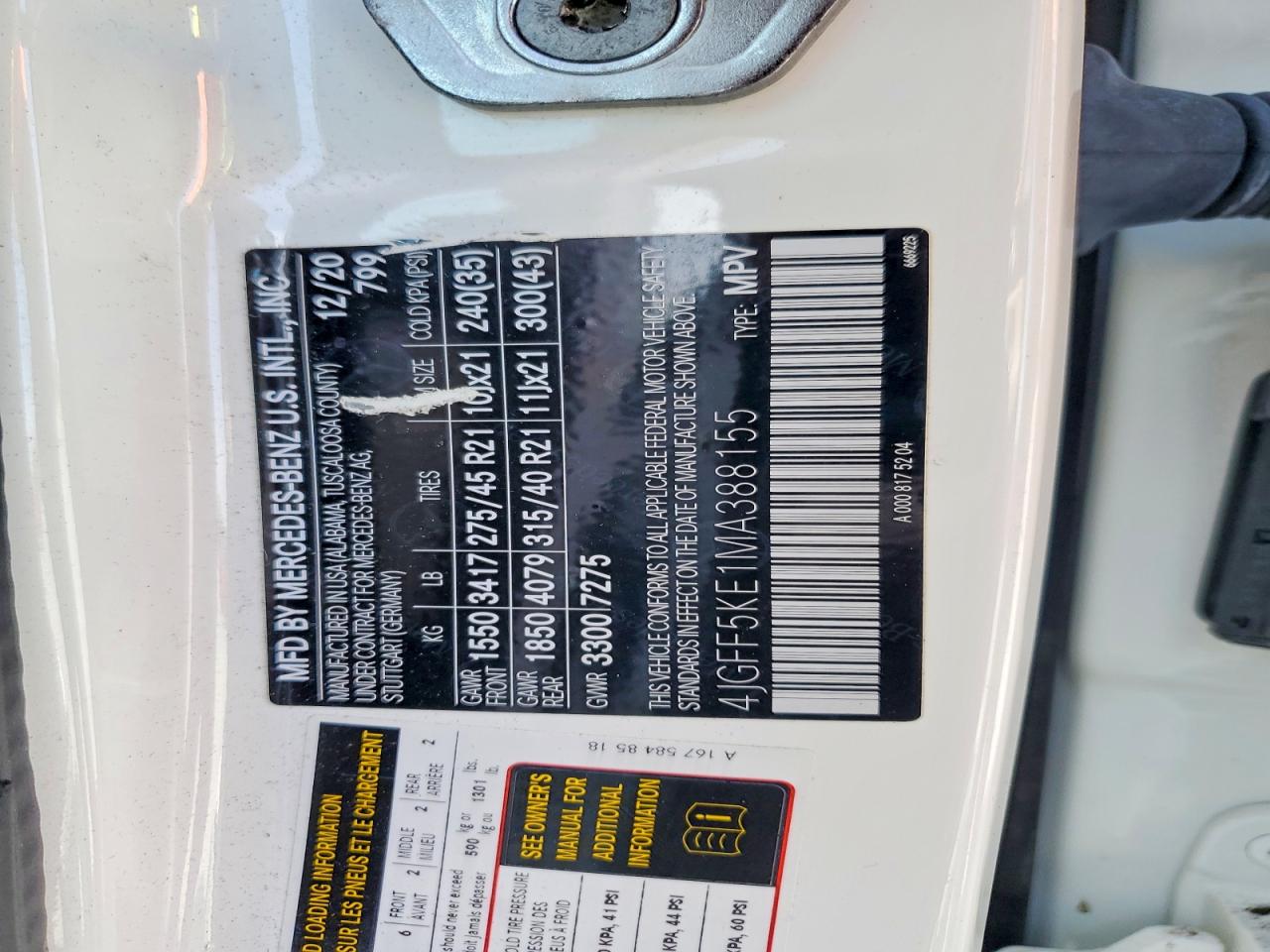 2021 MERCEDES-BENZ GLS 450 4MATIC photo 25