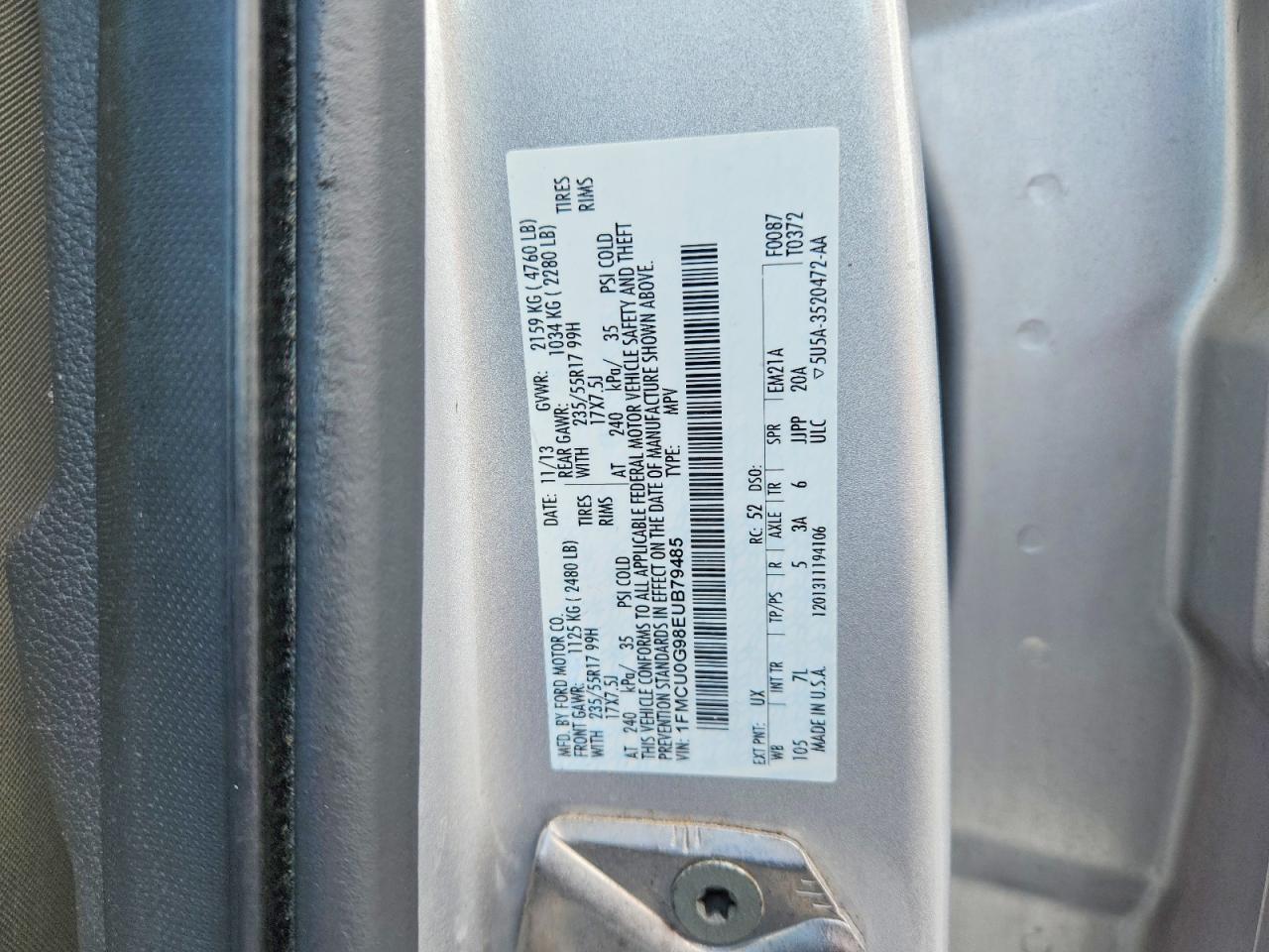 2014 FORD ESCAPE photo 12