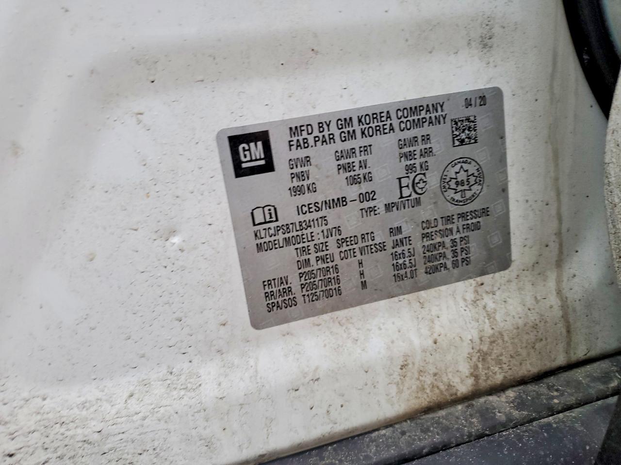 2020 CHEVROLET TRAX 1LT photo 25