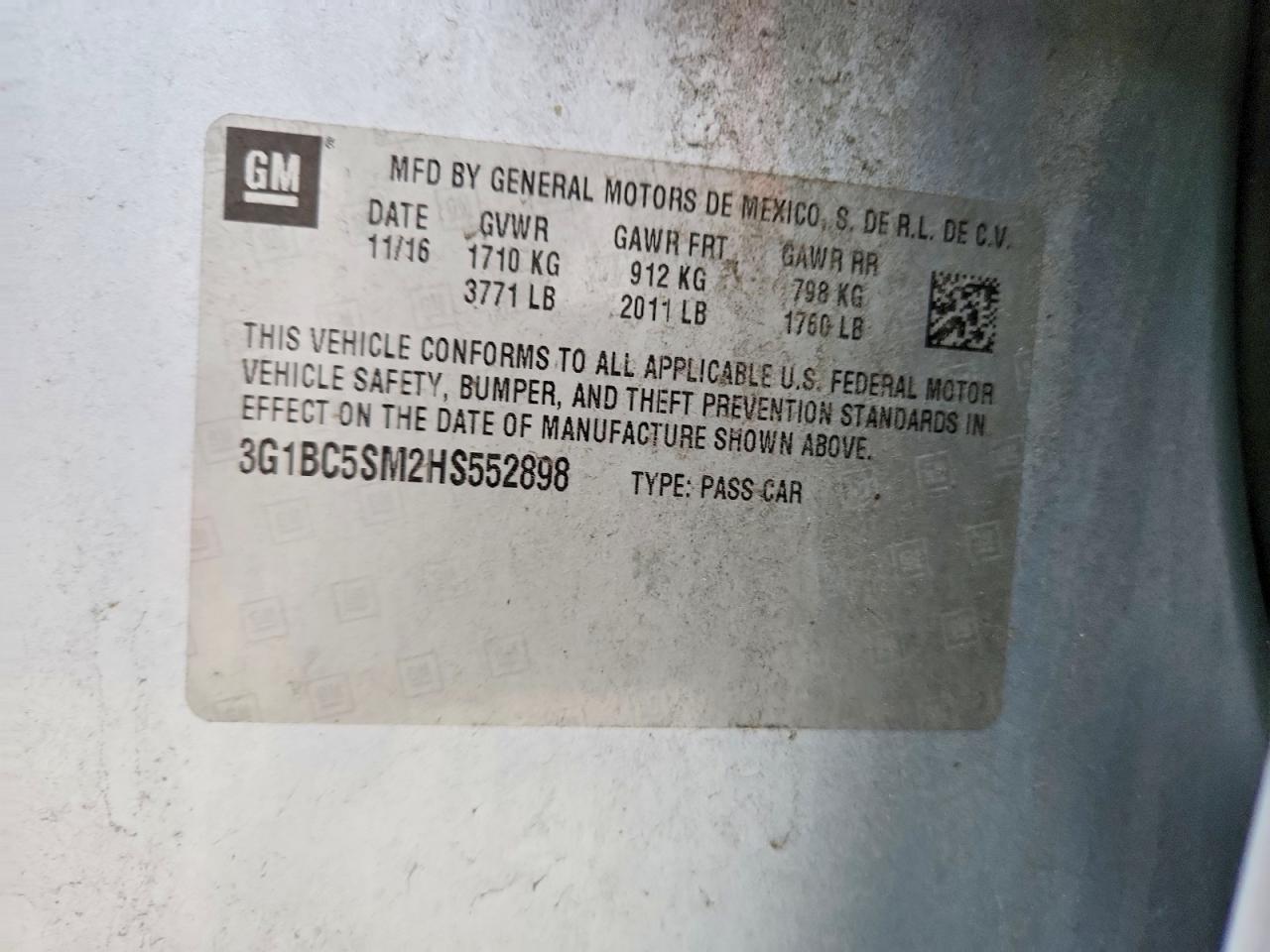 2017 CHEVROLET CRUZE LS photo 23