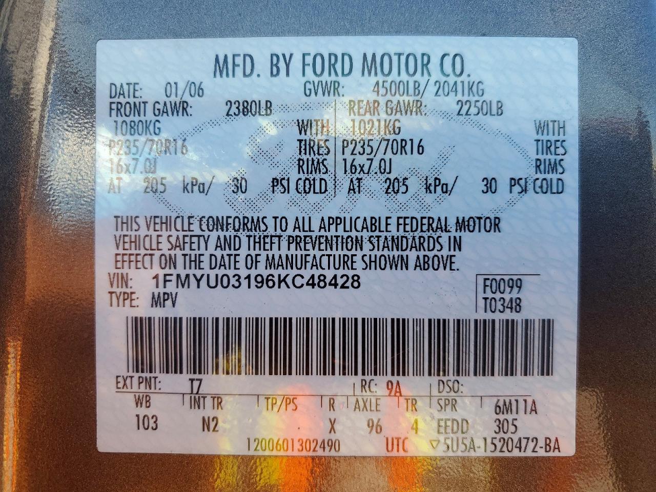 2006 FORD ESCAPE XLT photo 27