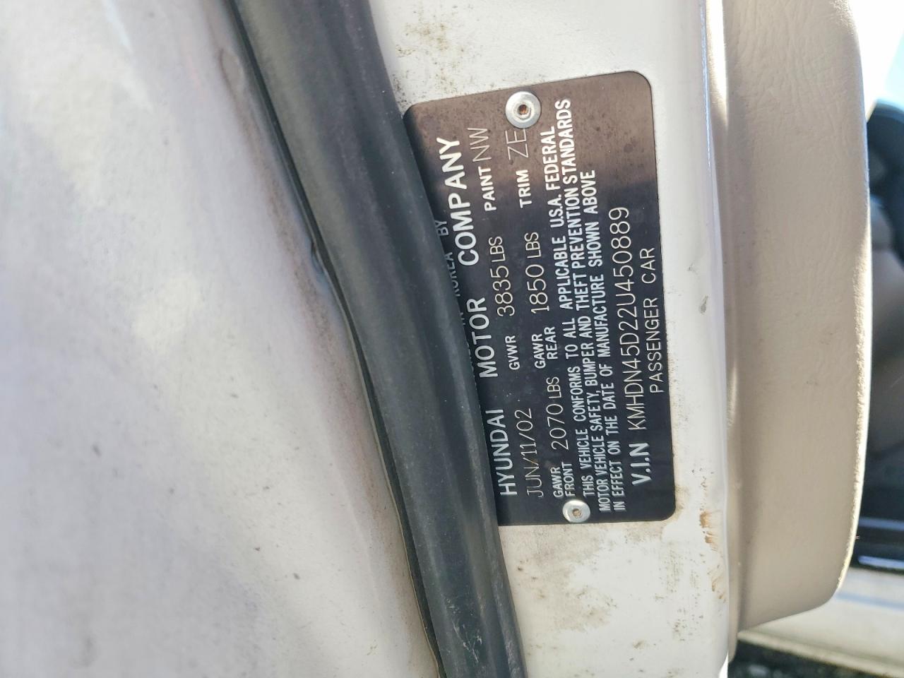 2002 HYUNDAI ELANTRA GLS photo 12