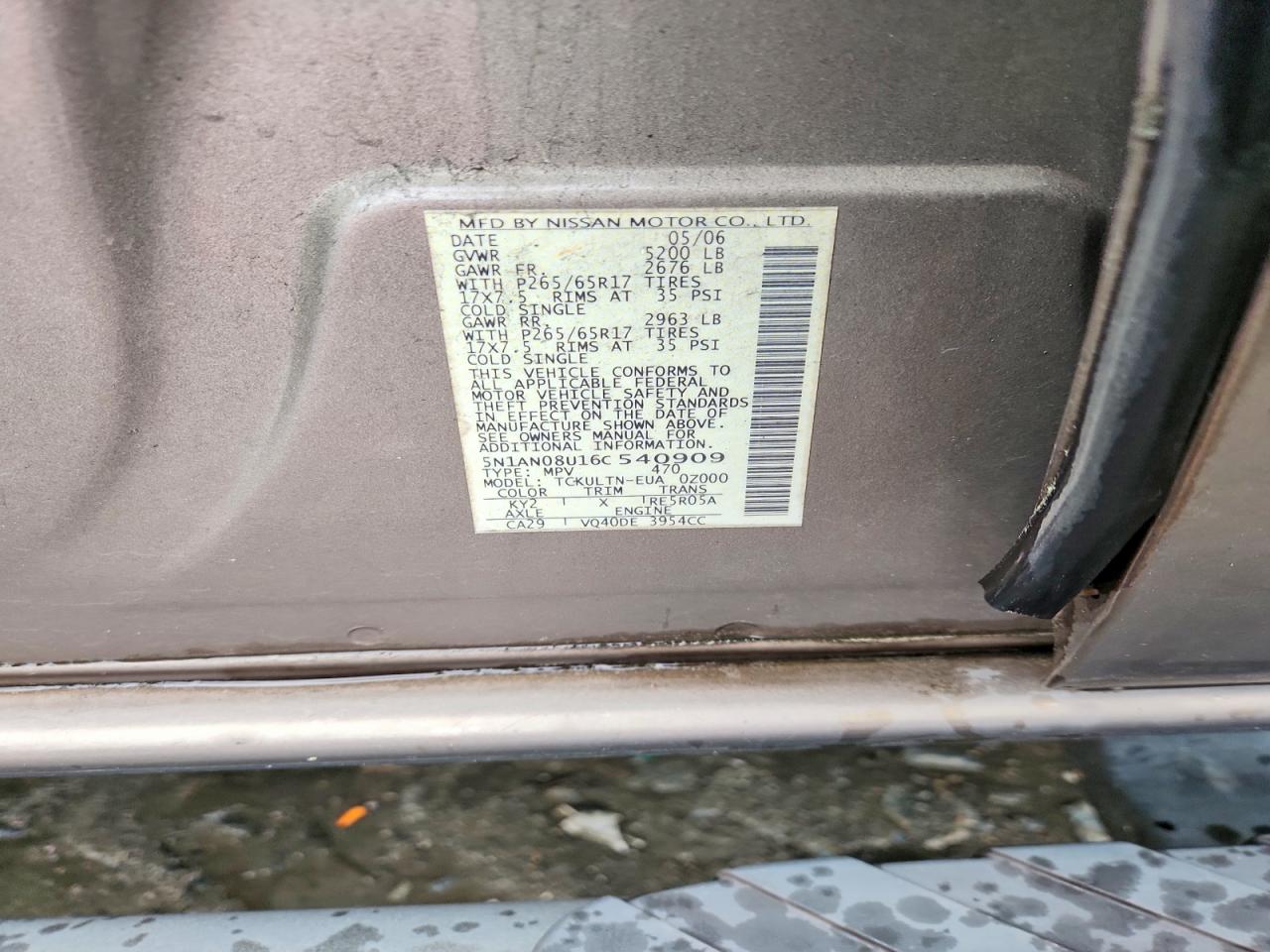 2006 NISSAN XTERRA X photo 49