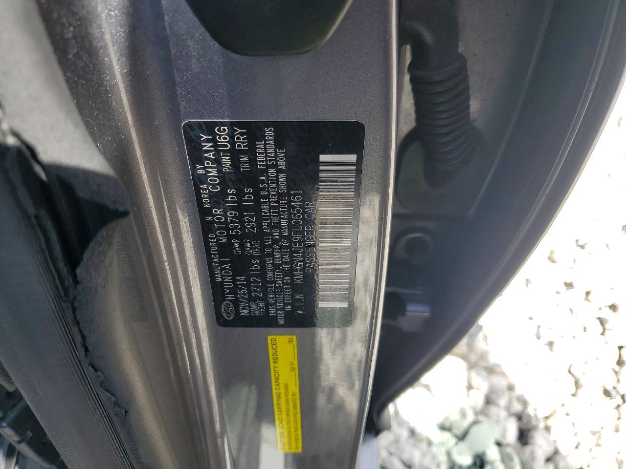 2015 HYUNDAI GENESIS 3.8L photo 23