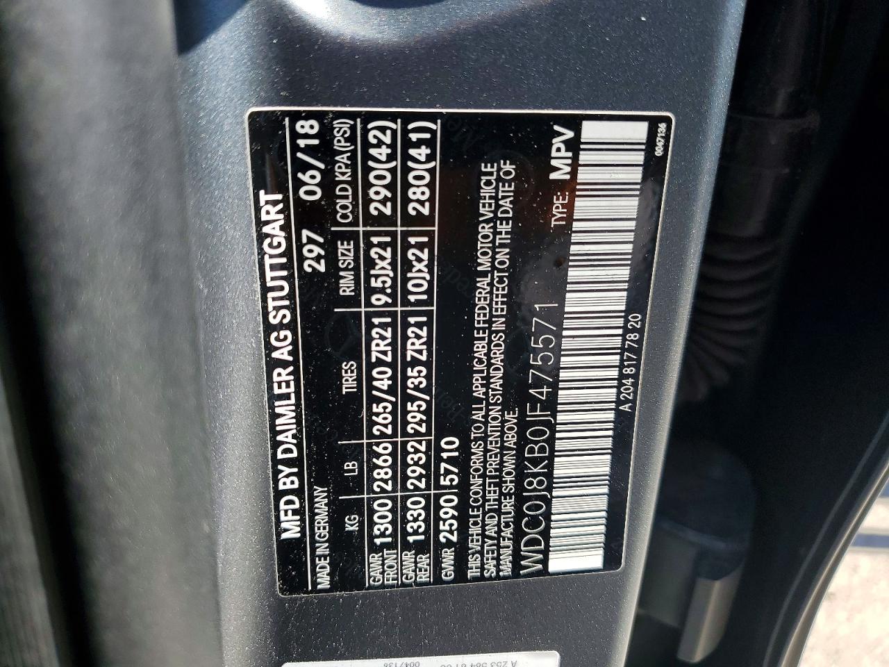 2018 MERCEDES-BENZ GLC COUPE 63 S 4MATIC AMG photo 37