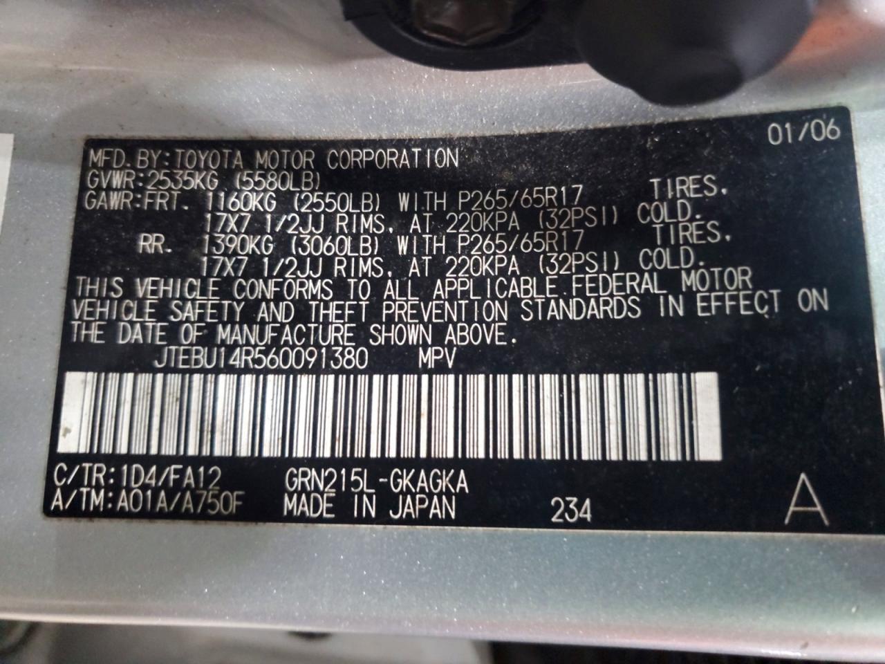 2006 TOYOTA 4RUNNER SR5 photo 37