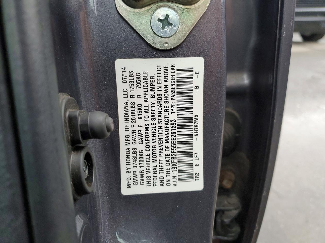2014 HONDA CIVIC LX photo 34