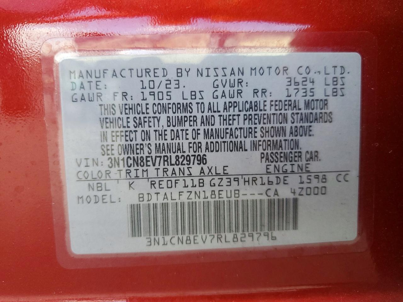 2024 NISSAN VERSA SV photo 12